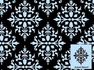ARRAH DAMASK REPEATING WALL STENCIL, PAINTING STENCIL, RAISED DESIGN 