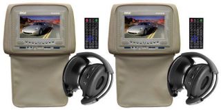   Tan Headrests w/ Built In 7 LCD Monitor w/ Built in DVD Player