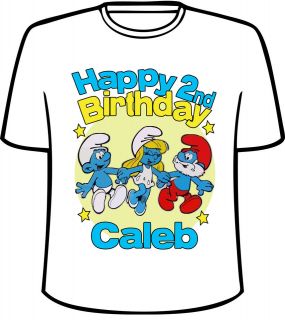   Custom The Smurfs Smurfette Birthday T Shirt Gift Add Your Name