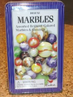 160 deluxe colored marbles shooters collectable tin  15 99 