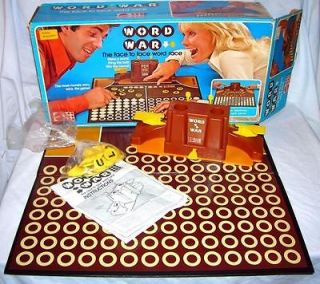 Vintage 1978 Mattel Word War Race 2 Player 8 Adult Family Fun Game 