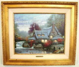 Thomas Kinkade Millers Cottage (SN) Hand Highlighted   Gold Frame $ 