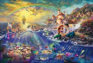 Thomas kinkade print oil painting on canvas Disney The Little Mermaid 