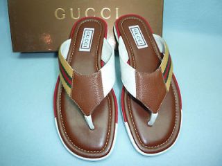 gucci binary thongs sandals shoes flip flops g6 5 nib