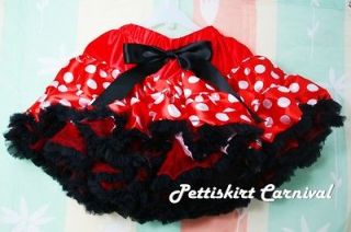 minnie mouse red white polka dots pettiskirt tutu 5 8y