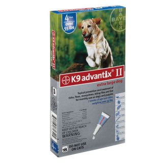 K9 Advantix II 4 Month Flea & Tick Control Dogs over 55lbs X Large Dog 