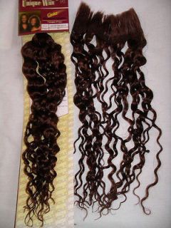 UNIQUE WIIV Human Hair 18 Weaves Extensions Deep Wave Curly Spiral 