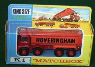 matchbox k 1 king size foden tipper truck mib a  150 00 or 