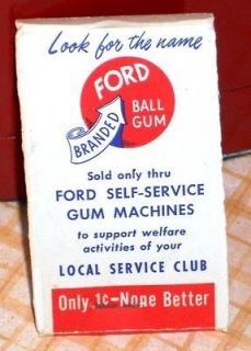 ford gumball gum disposal tissues  7 99
