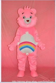 care bear pink mascot costume fancy dress outfit from china