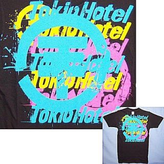 tokio hotel pastel logo black t shirt medium new time