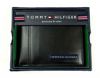 NEW TOMMY HILFIGER MENS PREMIUM LEATHER CREDIT CARD WALLET PASSCASE 