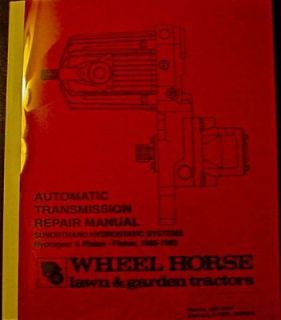 toro wheel horse automatic transmission repair manual time left $