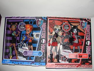 New Monster High Doll Clawdeen Sisters & Howleen & Meowlody 