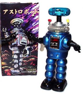 lost in space robot tin toy windup blue ym 3