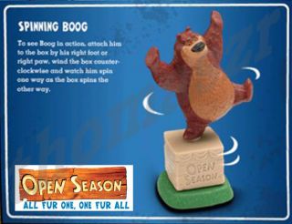 SPINNING BOOG figure/toy   OPEN SEASON movie   Burger King BK/Sony 