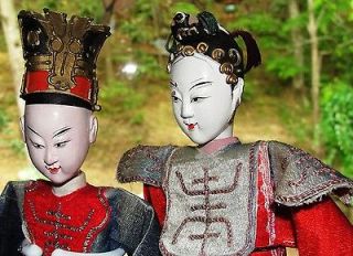 newly listed japanese collectible wooden puppets pair 
