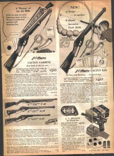 1954 AD Daisy Air Rifles BB Guns Red Ryder Carbine Higgins Cactus Kid 