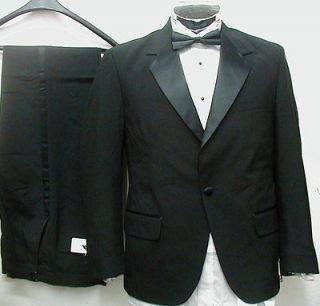 New Mens 1 Button Tuxedo Suit Tux Shirt 42 Long L 42L /38