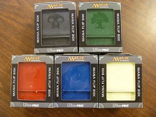 Magic Mana Flip Box Set of 5 Mana Symbols MTG New Deck Boxes from 