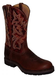   Twisted X MCW0008 Brown Brandy/Cognac Round Toe Leather Work Boots