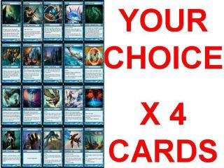 x4 CARD OF YOUR CHOICE MTG Blue M12 2012 Common & Uncommons Magic the 