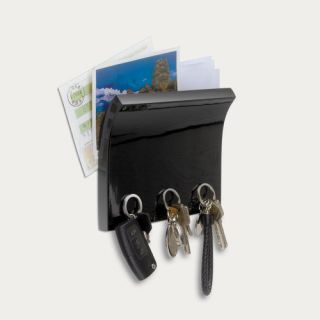 Black Umbra Contemporary Modern Magnetter Letter Rack Magnetic Key 