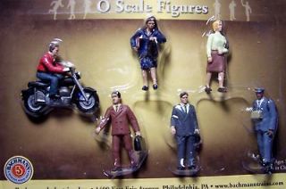 bachmann model train city people figures w motorcycle time