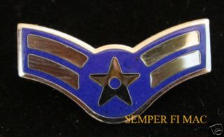   FIRST 1ST CLASS E 3 US AIR FORCE HAT PIN RANK ENLISTED AFB USAF WOW