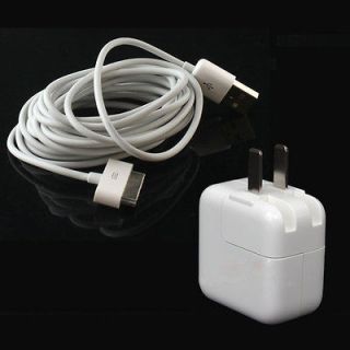   USB Data Sync Cable Cord+10W Charger For iphone 4 4S 4G ipad 3 3rd