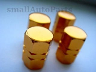 Wheel/Tire air valve stem car YELLOW ALUMINUM GOLD CAPS for CADILLAC