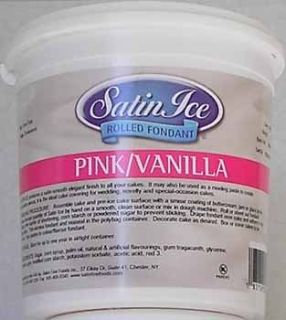 Pink Fondant Icing Vanilla 2 Lbs Satin Ice Rolled Fondant Pink