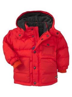 Baby Gap Boy NWT Vermilion Orange Warmest Jacket Coat Outwear 12 18 24 