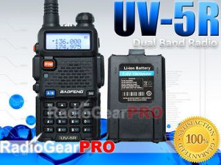 2012 BaoFeng UV 5R VHF/UHF Dual Band Radio 136 174 400 480 Mhz + extra 