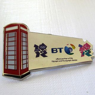2012 olympic london bt british telephone booth pin from canada