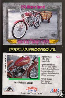 1954 whizzer special 138 single vintage motorcycle card from canada
