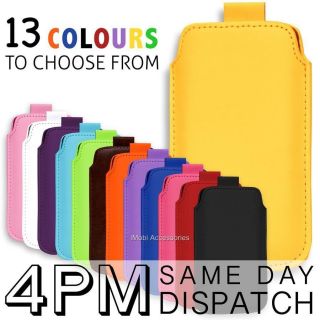 PREMIUM LEATHER PULL TAB SKIN CASE COVER POUCH FOR VODAFONE 555