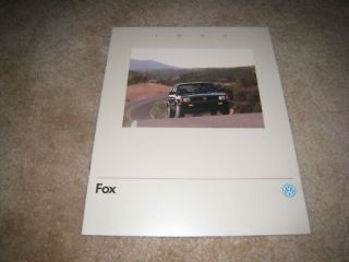 1990 Volkswagen Fox GL Sport DELUXE sales brochure catalog literature
