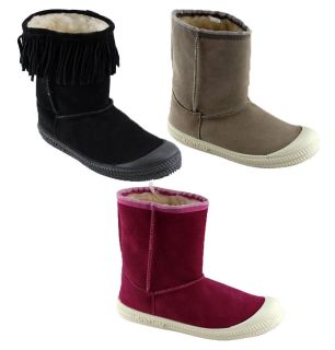 DUNLOP VOLLEY UGGLY UGG LADIES SLIPPERS/LEATHER SUEDE BOOTS THREE PACK 