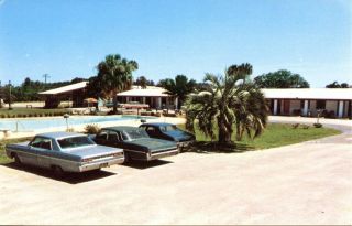 The Pennwood Motel U.S. 1 Wabasso FL Florida Vintage Cars Chrome Adv 