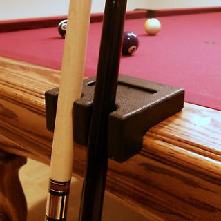 portable 2 pool cue billiard stick holder rest black click