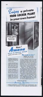 1948 amana home walk in freezer cooler print ad time