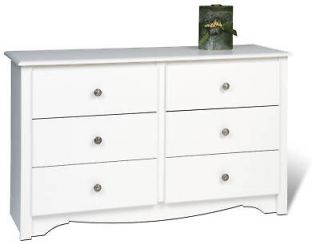 new prepac 4829 monterey white condo 6 drawer dresser time