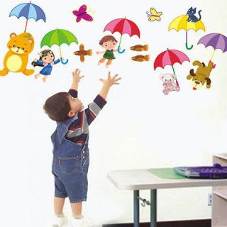 Newly listed Newest Umbrella Kids & Animals Wall Art Cute Decal Wall 