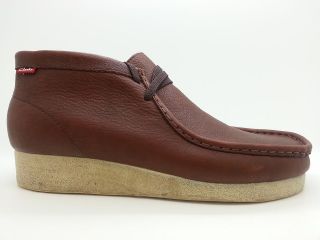 86256] Mens Clarks Padmore Wallabee Brown Oily Leather Rubber Outsole 