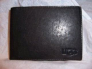 ugg australia slim bifold leather wallet black