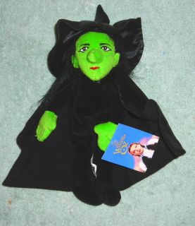 WARNER BROTHERS STUDIO STORE WIZARD OF OZ WICKED WITCH 10 PLUSH BEAN 