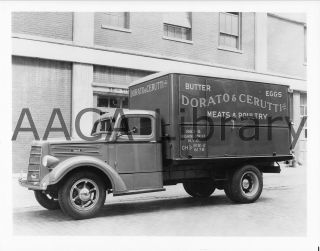 1939 Mack Model EF Butchers Refrigerated Van, Truck, Factory Photo 