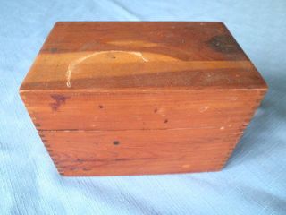 antique wooden recipe box tongue and groove joints time left