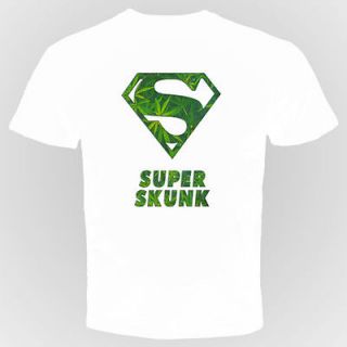 Super Skunk Marijuana Weed T shirt Cannabis Humor Pot Bong Rasta Hemp 